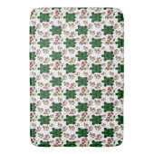 Cute Turtle and Floral Seamless Pattern  バスマット (正面縦)