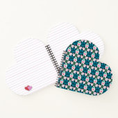 Cute Turtle and Floral Seamless Pattern  Notebook ノートブック (内部)