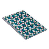 Cute Turtle and Floral Seamless Pattern  Notebook ノートブック (右側)