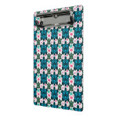 Cute Turtle and Floral Seamless Pattern  Notebook ミニクリップボード (アングル2)