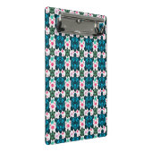 Cute Turtle and Floral Seamless Pattern  Notebook ミニクリップボード (アングル)