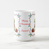 Cute Turtle Christmas Mug コーヒーマグカップ (中央)