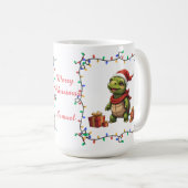 Cute Turtle Christmas Mug コーヒーマグカップ (正面右)