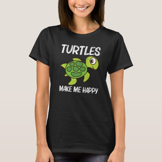 Cute Turtle For Men Women Sea Turtle Reptile Anima Tシャツ (正面)