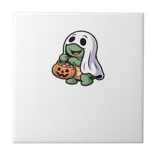 Cute Turtle Ghost Costume � Adorable Halloween Tri タイル (正面)