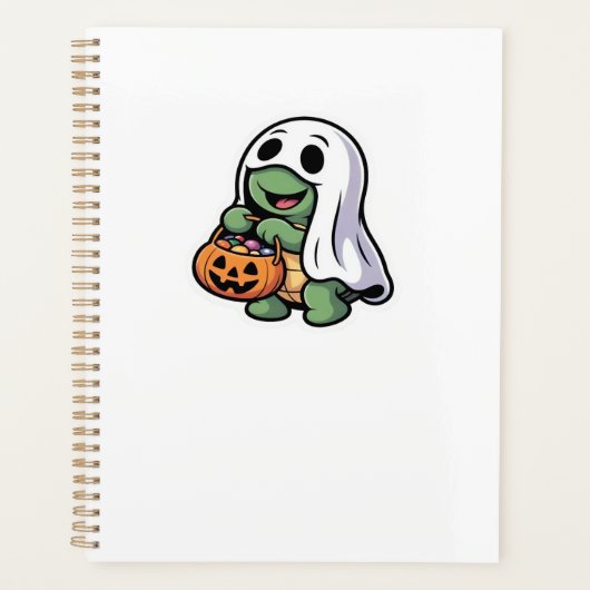 Cute Turtle Ghost Costume � Adorable Halloween Tri プランナー手帳 (正面)