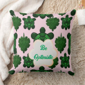 Cute Turtle Leaves Seamless Pattern, Tropical  クッション (ブランケット)