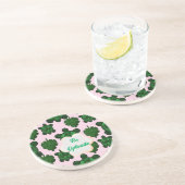 Cute Turtle Leaves Seamless Pattern, Tropical  コースター (側面)