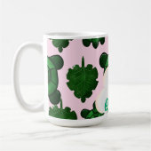 Cute Turtle Leaves Seamless Pattern, Tropical  コーヒーマグカップ (左)