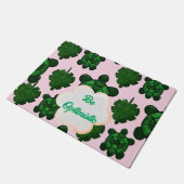 Cute Turtle Leaves Seamless Pattern, Tropical  ドアマット (アングル)