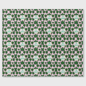 Cute Turtle Leaves Seamless Pattern, Tropical  ラッピングペーパー (フラット)