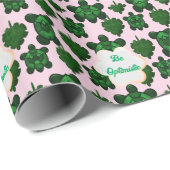 Cute Turtle Leaves Seamless Pattern, Tropical  ラッピングペーパー (ロールコーナー)