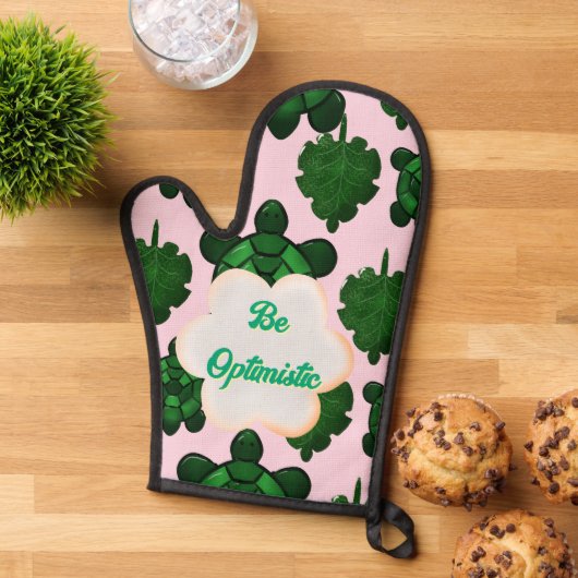 Cute Turtle Leaves Seamless Pattern, Tropical  鍋つかみ (トップダウン)