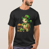 Cute Turtle Leprechaun St Patricks Day Boys Girls  Tシャツ (正面)