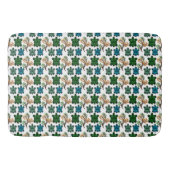 Cute Turtle Seamless Pattern | Ocean Animal Repeat バスマット (正面)