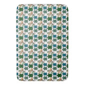 Cute Turtle Seamless Pattern | Ocean Animal Repeat バスマット (正面縦)