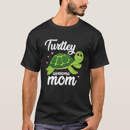 Cute Turtley Awesome Mom Turtle  Womens   2 Tシャツ (正面)