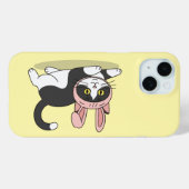 Cute Tuxedo Cat in Bunny Ears Costume Aesthetic Case-Mate iPhoneケース (裏面 (横))