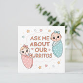 Cute Twin Baby Burrito Announcement Illustration (スタンド正面)