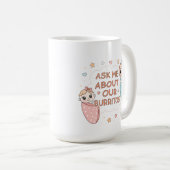 Cute Twin Baby Burrito Announcement Illustration コーヒーマグカップ (正面右)