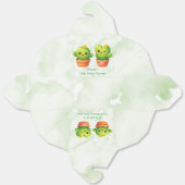 Cute Twin Cactus Baby Shower フェイバーボックス (見開き)