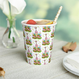 Cute Twin Cupcake Happy Birthday Paper Cup  紙コップ