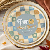 Cute Two Cool Dude Boys 2nd Birthday ペーパープレート