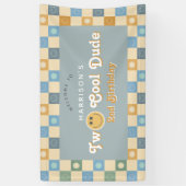 Cute Two Cool Dude Boys 2nd Birthday Welcome 横断幕 (縦)