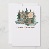 Cute Two Wild Safari Jungle Camping 2nd birthday  招待状 (裏面)