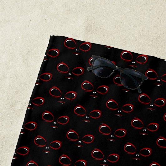 Cute ufo face monster  ビーチタオル (インサイチュ)