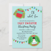 Cute ugly sweater Christmas Holiday Invitation 招待状 (正面)