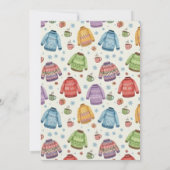 Cute Ugly Sweater Holiday Party Penguin Polar Bear 招待状 (裏面)