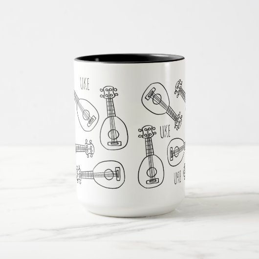 Cute Ukulele Mug マグカップ (中央)