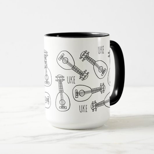 Cute Ukulele Mug マグカップ (正面右)