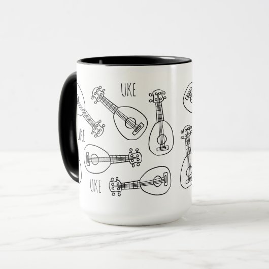 Cute Ukulele Mug マグカップ (正面左)