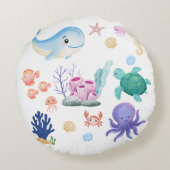 cute Under the sea  ラウンドクッション (裏面)