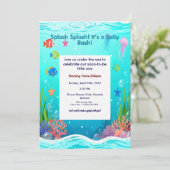 Cute Under the Sea Baby Shower Invitation - Ocean  招待状 (スタンド正面)