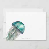 cute Under the sea jellyfish baby shower 招待状 (裏面)