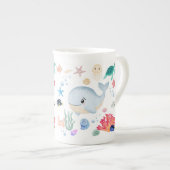 Cute Under The Water ボーンチャイナマグカップ (正面右)