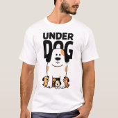 Cute Underdog Puppy Group Cartoon Tシャツ (正面)