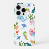 Cute Underwater Friends – Ocean Animals Pattern  iPhoneケース (裏面)