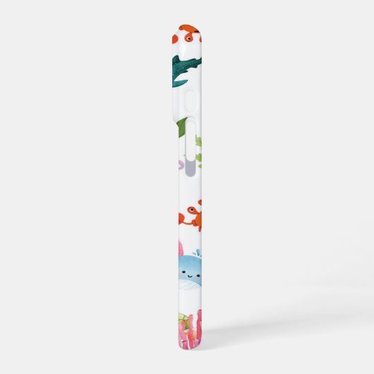 Cute Underwater Friends – Ocean Animals Pattern  iPhoneケース (左側面)