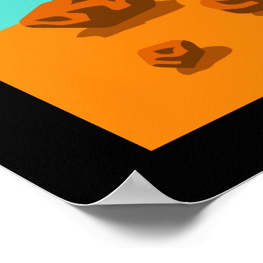 Cute Underwater Robot Scene ポスター (角)