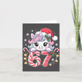 Cute Unicorn 67 Christmas Meme Six Seven Christmas カード (正面)
