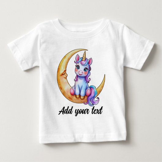 Cute Unicorn Baby Tee ベビーTシャツ (正面)