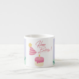 Cute Unicorn Birthday Theme Mug エスプレッソカップ