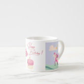 Cute Unicorn Birthday Theme Mug エスプレッソカップ (正面右)