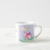 Cute Unicorn Birthday Theme Mug エスプレッソカップ (右)
