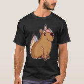Cute Unicorn Capybara Tシャツ (正面)