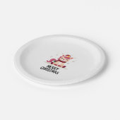 Cute unicorn Christmas hat unicorn Christmas T-Shi ペーパープレート (アングル)